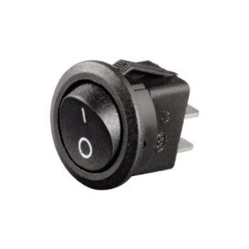 Выключатель Rexant вкл-выкл  6А круг черный (10)