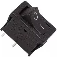 Выключатель Rexant вкл-выкл  6А мини черный (10)