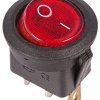 Выключатель Rexant вкл-выкл  6А подсветка круг красный (10)