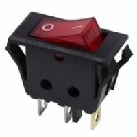 Выключатель Rexant вкл-выкл 15А подсветка красный (10)