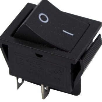 Выключатель Rexant вкл-выкл 15А 4контакта 2полюса черный без фиксации (10)