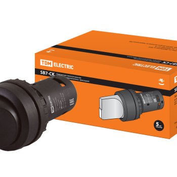 Переключатель TDM SB7-CA25 I-O 1з+1р чёрный (10)