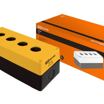 Kорпус TDM КП104 для кнопок 4места желтый (1)