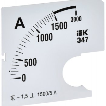 Шкала IEK 1500/5А-1,5 72х72мм для Э47