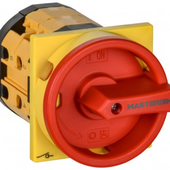 Переключатель кулачковый 3P 25А IP40/IP20 IEK аварийная закрытая рукоятка схема 10 ("откл-вкл")