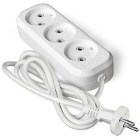 Удлинитель 3гнезда  3м без заземления ПВС 1300Вт 2x0.75мм² Универсал У6-639М (45)