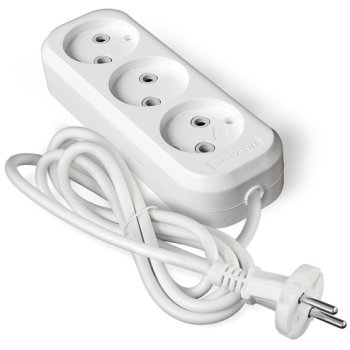 Удлинитель 3гнезда  3м без заземления ПВС 1300Вт 2x0.75мм² Универсал У6-639М (45)