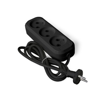Удлинитель 3гнезда  5м без заземления ПВС 1380Вт 2x0.75мм² Универсал У6-639М черный (35)