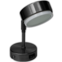[] Ecola GX53 FT4173 светильник поворотный на среднем кроншт. черный хром 210х80