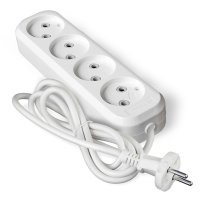 Удлинитель 4гнезда  5м без заземления ПВС 1380Вт 2x0.75мм² Универсал У6-766М (30)*