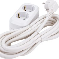 Удлинитель 2гнезда 5м с заземлением ПВС 3680Вт 3x1.5мм² Универсал Премиум E-302 (20)