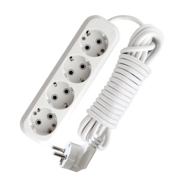 Удлинитель 4гнезда 3м с заземлением ПВС 3500Вт 3x1мм² Универсал Премиум E-304 (40)