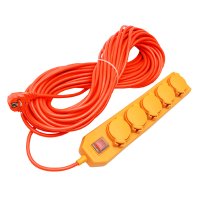 Удлинитель 5гнёзд 30м с заземлением ПВС 3500Вт 3x1.5мм² IP44 Универсал У16-026 (4)