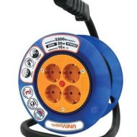 Удлинитель-катушка 4гнезда 20м с заземлением ПВС 2200Вт 3x0.75мм² Универсал У10-014 (3)