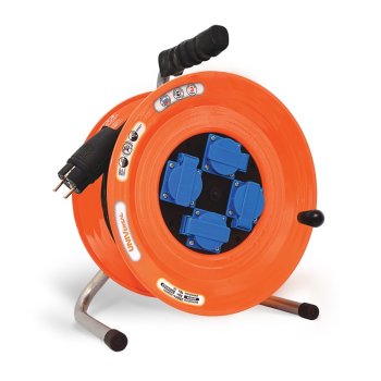 Удлинитель-катушка 4гнезда 30м с заземлением КГ 3500Вт 3x2.5мм² IP44 Универсал У16-046