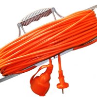 Удлинитель-рамка 1гнездо 40м без заземления ПВС 2200Вт 2x1мм² Универсал УШ-10 (8)