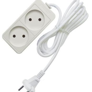 Удлинитель 2гнезда  1.5м без заземления ПВС 2200Вт 2x0.75мм² Союз (60)