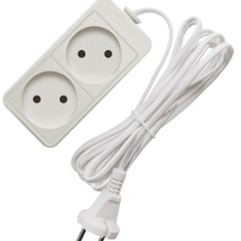 Удлинитель 2гнезда  1.5м без заземления ШВВП 2200Вт 2x0.75мм² Союз (60)