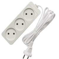 Удлинитель 3гнезда  1.5м без заземления ШВВП 2200Вт 2x0.75мм² Союз (55)*