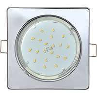 Светильник точечный квадрат GX53 хром Ecola H4 Square с открытым краем к+ (10/50)