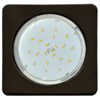 Светильник точечный квадрат GX53 черный хром Ecola H4 Square плоский к+ (10/50)