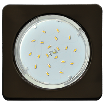 Светильник точечный квадрат GX53 черный хром Ecola H4 Square плоский к+ (10/50)