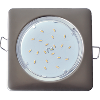 Светильник точечный квадрат GX53 жемчуг Ecola H4 Square к+ (10/50)