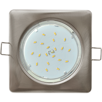 Светильник точечный квадрат GX53 сатин-хром Ecola H4 Square к+ (10/50)