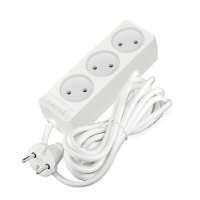 Удлинитель 3гнезда 3м без заземления ПВС 2200Вт 2х0,75мм² DOMTOK Лидер (45)