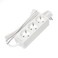 Удлинитель 3гнезда 3м с заземлением ПВС 2200Вт 3х0,75мм² DOMTOK Лидер (35)