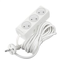 Удлинитель 3гнезда 5м без заземления ПВС 2200Вт 2х0,75мм² DOMTOK Лидер (35)