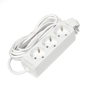 Удлинитель 3гнезда 5м с заземлением ПВС 2200Вт 3х0,75мм² DOMTOK Лидер (30)