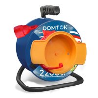 Удлинитель-катушка 1гнезда 30м без заземления ПВС 2х1мм² 2200Вт DOMTOK