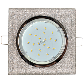 Ecola GX53 H4 5311 Glass Стекло Квадрат скошенный край Хром - серебряный блеск 38x120x120 (к+)