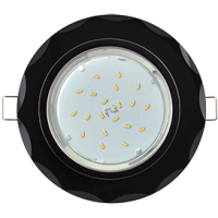 [] Ecola GX53 H4 5313 Glass Стекло Круг с вогнутыми  черный хром - черный  38x126 (к+)