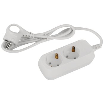 Удлинитель электрический ЭРА UDL-10-215-E Greenline 2 розетки с заземлением 1,5м ПВС 3x0.75мм2 (20)