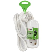 Удлинитель электрический ЭРА UDL-16-215-E Greenline 2 розетки с заземлением 1,5м ПВС 3x1мм2