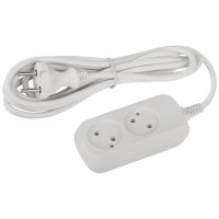 Удлинитель электрический ЭРА UDL-10-230 Greenline 2 розетки без заземления 3м ПВС 2x0.75мм2 (20)