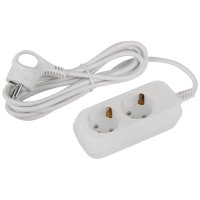 Удлинитель электрический ЭРА UDL-10-230-E Greenline 2 розетки с заземлением 3м ПВС 3x0.75мм2 (20)