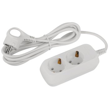 Удлинитель электрический ЭРА UDL-10-230-E Greenline 2 розетки с заземлением 3м ПВС 3x0.75мм2 (20)