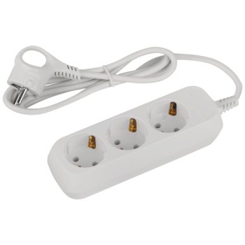 Удлинитель электрический ЭРА UDL-10-315-E Greenline 3 розетки с заземлением 1,5м ПВС 3x0.75мм2 (20)