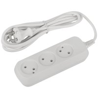 Удлинитель электрический ЭРА UDL-10-330 Greenline 3 розетки без заземления 3м ПВС 2x0.75мм2 (20)