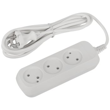 Удлинитель электрический ЭРА UDL-10-330 Greenline 3 розетки без заземления 3м ПВС 2x0.75мм2 (20)