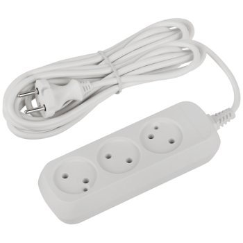 Удлинитель электрический ЭРА UDL-10-350 Greenline 3 розетки без заземления 5м ПВС 2x0.75мм2 (20)