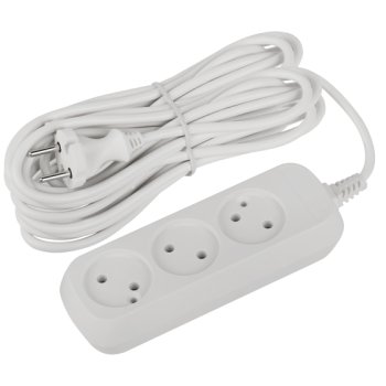 Удлинитель электрический ЭРА UDL-10-370 Greenline 3 розетки без заземления 7м ПВС 2x1мм2 (12)