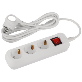 Удлинитель электрический ЭРА UDL-10-330-ES Greenline 3 розетки с заземлением с выключателем 3м ПВС 3x0,75мм² (20)