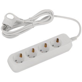 Удлинитель электрический ЭРА UDL-10-430-E Greenline 4 розетки с заземлением 3м ПВС 3x0.75мм2