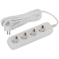 Удлинитель электрический ЭРА UDL-10-450-E Greenline 4 розетки с заземлением 5м ПВС 3x0.75мм2 (10)