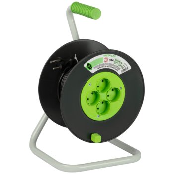 Удлинитель-катушка 4гн 20м б/з ПВС 1300Вт 2x0.75мм² Greenline (2)