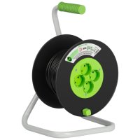 Удлинитель-катушка 4гн 20м б/з ПВС 2200Вт 2x1.00мм² Greenline (2)